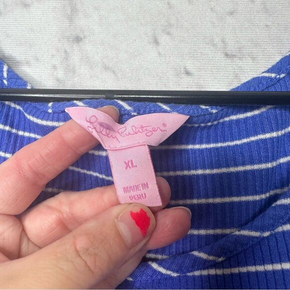 |EUC| LILY PULITZER Striped Marlowe Above Knee Dress In Beckon Blue - Picture 6 of 7